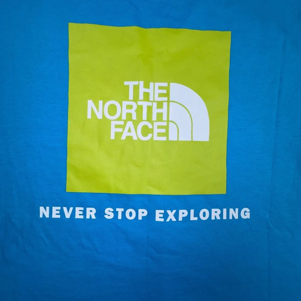 The North Face T-Shirt Kids L 12 Blue Evoltn Box SS Graphic Tee Back to School